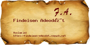 Findeisen Adeodát névjegykártya